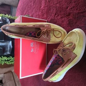 Citrus lime Coach shoe
